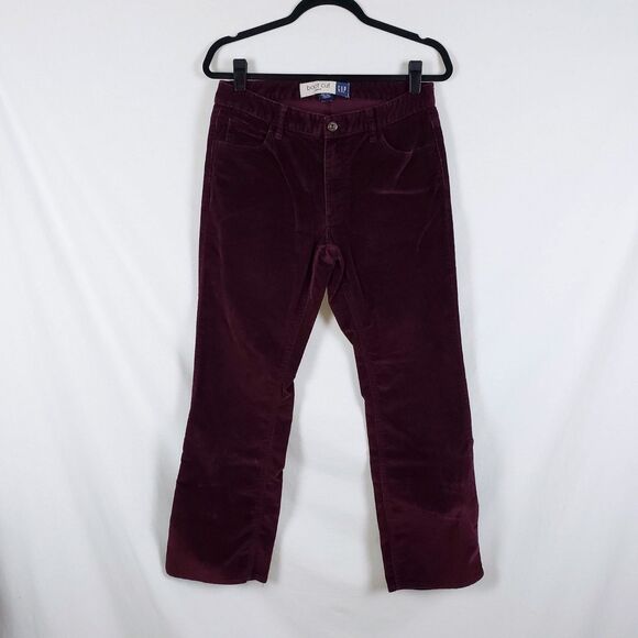 Gap Corduroy Pants Bootcut Womens 8 Burgundy Red Y2K Preppy Retro Whimsigoth - Picture 2 of 9